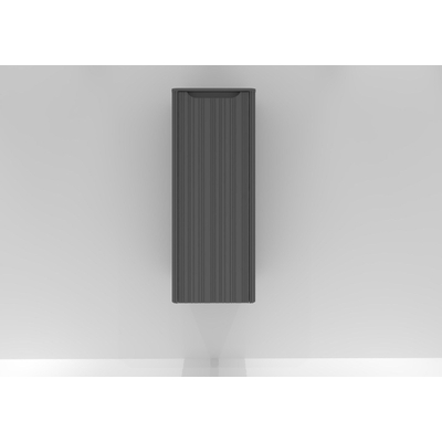 H&R badmeubelen Juice Halfhoge Kast - 40x35x100cm - met ronde hoeken - 3D-front - 1 deur - linksdraaiend - stone grey mat