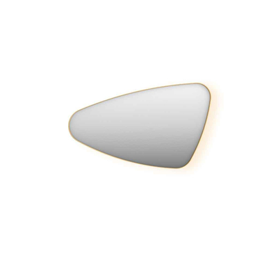 INK SP23 Miroir - 100x4x60cm - LED en bas et en haut changement de couleur - dimmable - organique - dans un cadre en acier - aluminium gauche Or mat