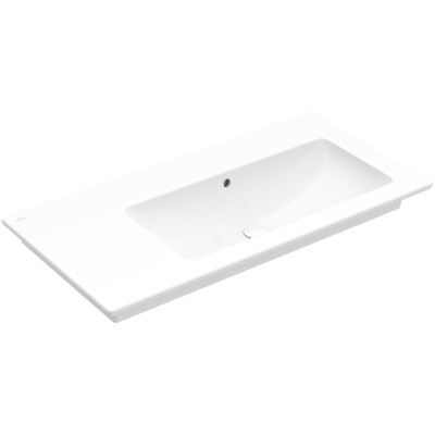Villeroy & Boch venticello meubelwastafel - 100x50cm - zonder kraangat - met overloop CeramicPlus - White Alpine (glans wit)