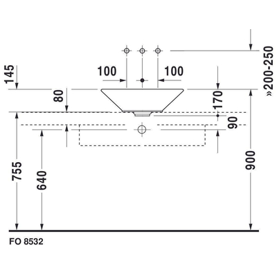 Duravit Starck 1 vasque à poser 53 cm. ronde blanc