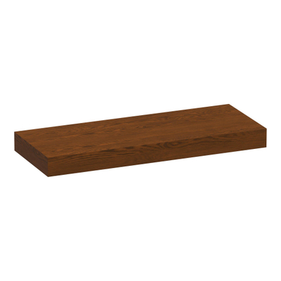 BRAUER Creek plan de toilette suspendu - 120x50x10cm - lattes chêne brun