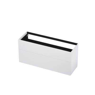 INK P2o Wastafelonderkast - 140x45x65cm - 2 lades - push to open - met rechte opdekfronten - MDF lak - Mat wit