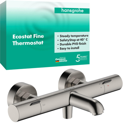 Hansgrohe Ecostat Fine opbouw badthermostaat RVS-look