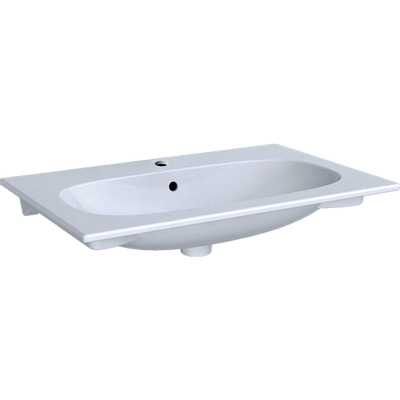 Geberit Acanto meuble lavabo avec trou pour robinet avec trop-plein 75x48x16.8cm blanc 500641012