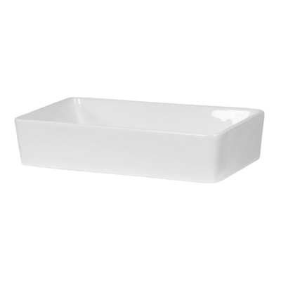 Saniclass San José Waskom opbouw - 60x37x13cm - zonder overloop - rechthoek - keramiek - glanzend wit