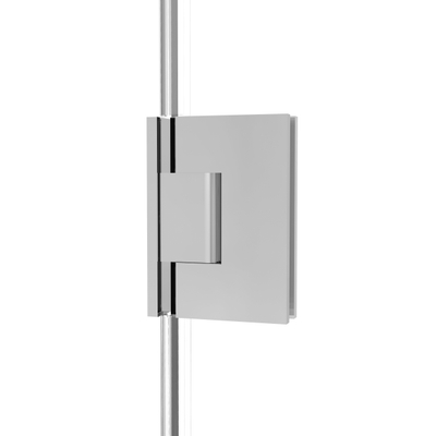 FugaFlow Eccelente Vetro Cabine de Douche - 100x100x200cm - charnières - poignée de porte - plat - verre fumé - Chrome