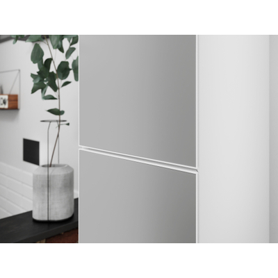 Hansgrohe Xevolos E Armoire haute - 176x40x37cm - 2 portes - façade metallic white - push to open - charnière à gauche - matt white