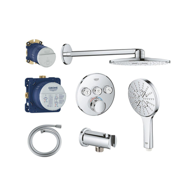 Grohe Grohtherm Ensemble de douche de tête encastré - douche de tête ronde - douchette ronde - chromé