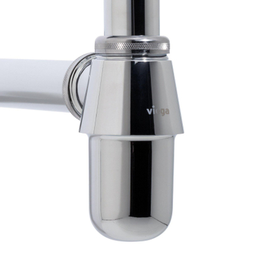 Viega bouchon universel siphon à gobelet avec tube mural 5/4 avec rosace chrome