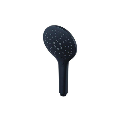 Fortifura Calvi Robinet de baignoire thermostatique avec douchette ronde, support et flexible métal Noir mat