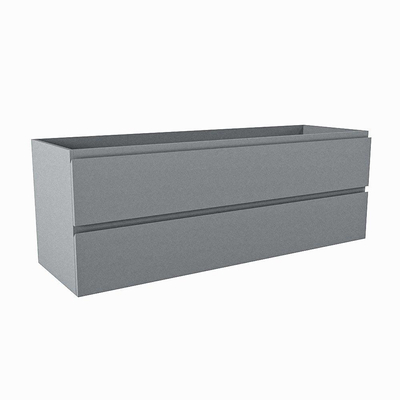 Mondiaz HAY wastafelonderkast - 140x45x50cm - 2 lades - uitsparing midden - softclose - Plata