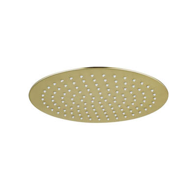 FugaFlow Eccelente Acces Douche de tête - 25cm - ronde - bras de plafond 20cm - Laiton brossé PVD (Or)