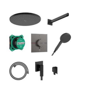 Hansgrohe Raindance Alive S douche de tête - 30cm - encastré - brushed black chrome (noir)