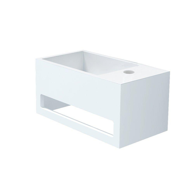 Best Design Mona Droite lave-mains avec porte-serviettes Just Solid 33x18x16cm