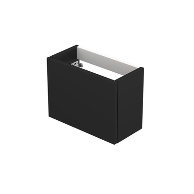 INK Versus Fonteinonderkast - 36x18x27cm - 1 deur - links en rechtsdraaiend - greeploos - MDF lak zwart mat OUTLETSTORE