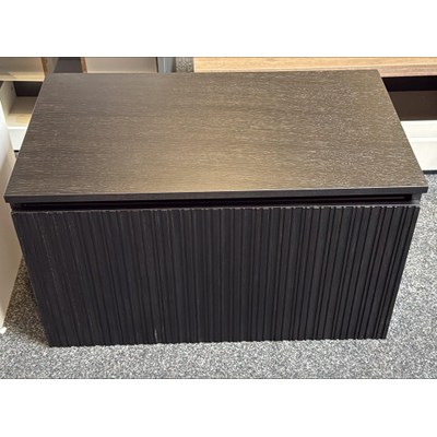Saniclass Holz Base Badkameronderkast - 80cm - 1 lade - greeploos - zwartbruin - met saniclass holz topblad - OUTLET UDEN