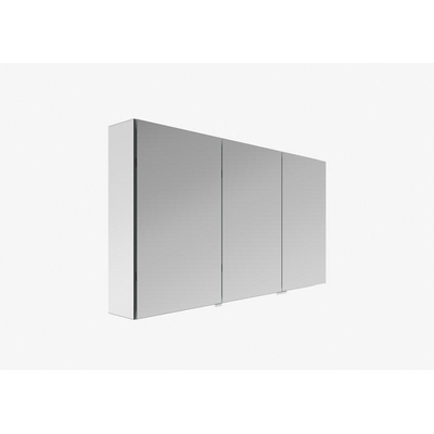 Plieger lusso spiegelkast - 120.6x64x157cm - 3 deuren links - buitenzijde gespiegeld