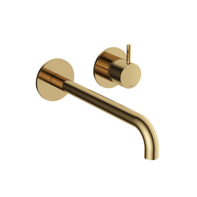 Hotbath Cobber Partie apparente - pour robinet de lavabo - bec 25 cm - Laiton poli PVD