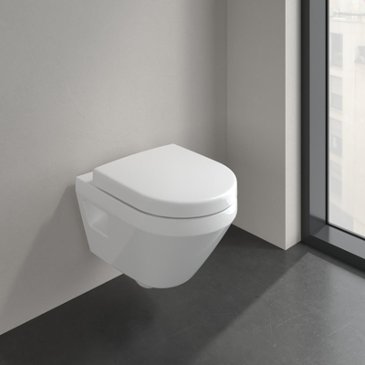 Villeroy & Boch Architectura Cuvette suspendue - 48cm - sans bride - cuvette profonde Twistflush - antibactérien - CeramicPlus - blanc