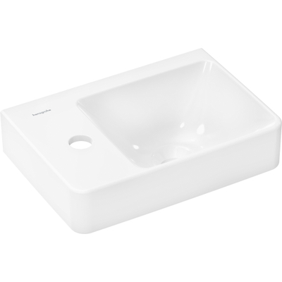 Hansgrohe Xelu Q Vasque - 36x25 cm - trou de robinet à gauche - cuvette à droite - sans trop-plein - blanc