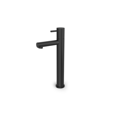 Robinet lave-mains Hotbath Buddy - bec 11 cm - lavabo à poser - modèle haut - Noir brossé PVD