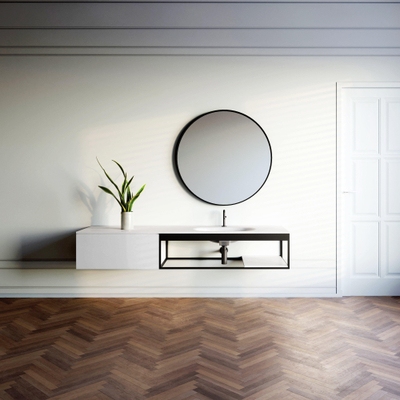 Clou Frame colonne profilée 110x50,3cm Noir mat