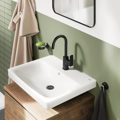 GROHE Dice wastafelkraan - l-size - met waste - mat zwart