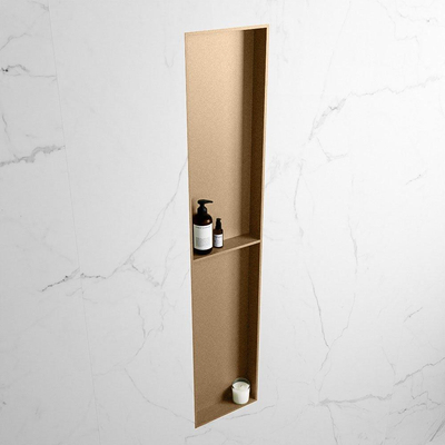 MONDIAZ EASY Nis - 89.5x29.5cm - geschikt voor in- of opbouw - 2 vakken - kleur Oro | Oro