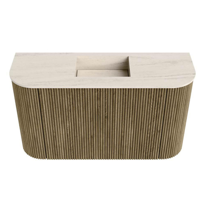 Mondiaz JOYA-DLUX 73.2cm toiletmeubel - ronding links en rechts kleur Dusk - Wastafel FAYE positie Midden Zonder kraangat kleur Meli.