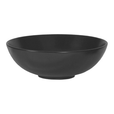 Saniclass San Amigo Waskom opbouw - 40x40x15cm - zonder overloop - rond - keramiek - mat zwart - OUTLET UDEN