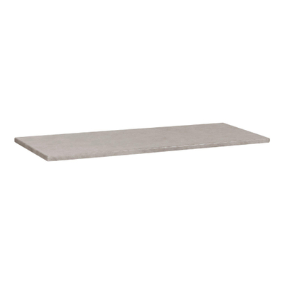 BRAUER Concrete Plan vasque - 120x46x3cm - sans trou de robinet - béton gris marbré revêtu