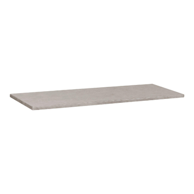 BRAUER Concrete Wastafelblad - 120x46x3cm - zonder kraangat - gecoat beton grijs gemêleerd
