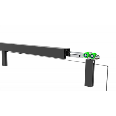 Van Rijn Products ST06 Softclose schuifdeur - 118x200cm - helder glas - dikte 8mm - incl. greep - zwart
