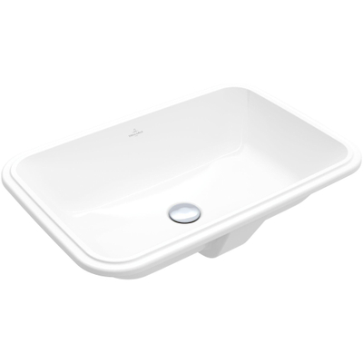 Villeroy & Boch Architectura Lavabo encastré par le dessous - 570 x 370 x 175 mm - Blanc Alpin CeramicPlus - sans trop-plein