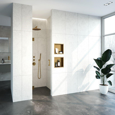 BRAUER Void nisdeur helder glas 60x200 omkeerbaar incl. glascoating PVD goud geborsteld