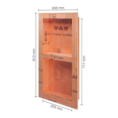 Schluter inbouwnis 305x711mm TWEEDEKANS