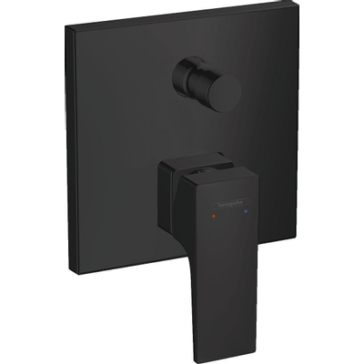 Hansgrohe Metropol Élément de finition pour robinet de baignoire encastré avec inverseur avec combinaison de sécurité noir mat