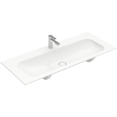 Villeroy & Boch Finion Lavabo à poser sur meuble - 1200 x 500 x 160 mm - Blanc Alpin CeramicPlus - avec trop-plein dissimulé - non poli