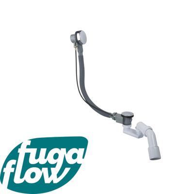 FugaFlow Efficiente Sobrado Combinaison vidage baignoire avec bonde tirette Chrome