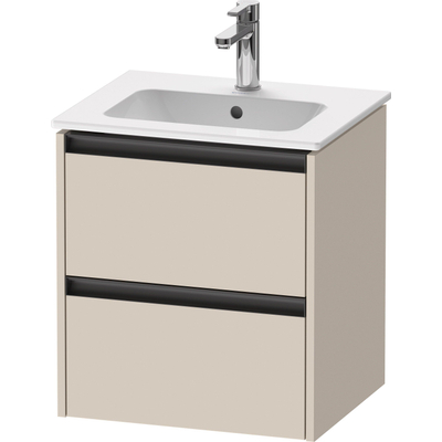 Duravit Ketho.2 Wastafelonderkast - 51x42x54.9cm geschikt - voor 1 waskom - spaanplaat - taupe mat