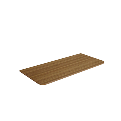 Saniclass Terra plan sous vasque - 100x46x2cm - coins arrondis - bois de sable