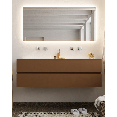 Mondiaz VICA ensemble de meuble de salle de bain - 150cm - meuble sous-vasque repos - 2 tiroirs - lavabo cloud double - sans trou de robinet version XL 60cm de haut