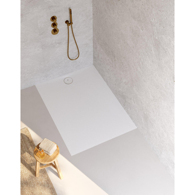 Riho Nuvia Douchevloer - 120x100cm - antibacterieel - purite - white matt
