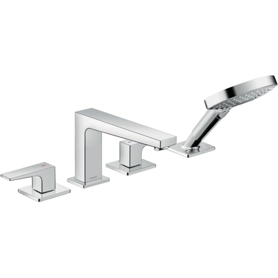 Hansgrohe Metropol Ensemble mitigeur de bord de baignoire 4 trous chrome