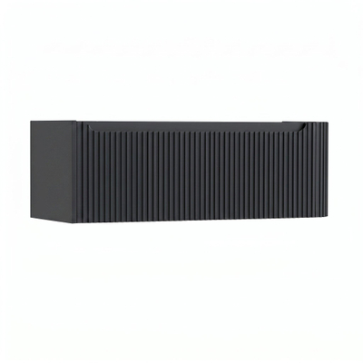 H&R Badmeubelen Juice Wastafelonderkast - 120x45x40cm - rechterhoek afgerond - 3D-front - 1 lade - geïntegreerde greep - dark blue