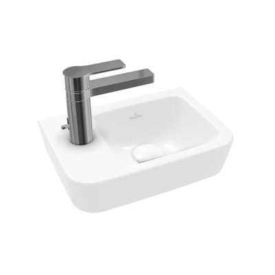 Villeroy & Boch O.novo lave-mains 36X25cm - 1 trou de robinet à gauche sans trop-plein ceramic+ blanc