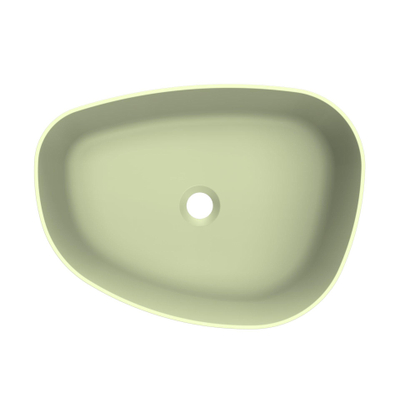 Arcqua Rocker Vasque à poser - organique droite - 50x37cm - mat pastel vert