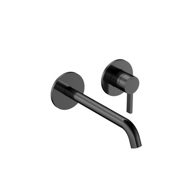 Hotbath COBBER Partie de finition pour lavabo encastrable 18cm bec PBP Poli noir PVD