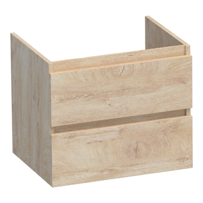 BRAUER Joy wastafelonderkast 60 2 softclose lades - greeploos - 1 sifon uitsparing - Forest Wheat