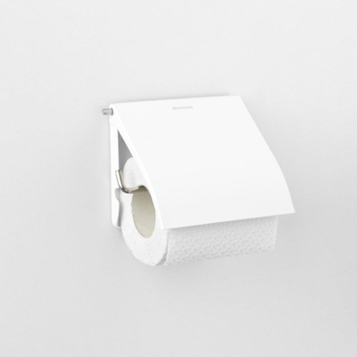 Brabantia Classic Porte-papier toilette avec couvercle 13.2x12.3x17cm Blanc
